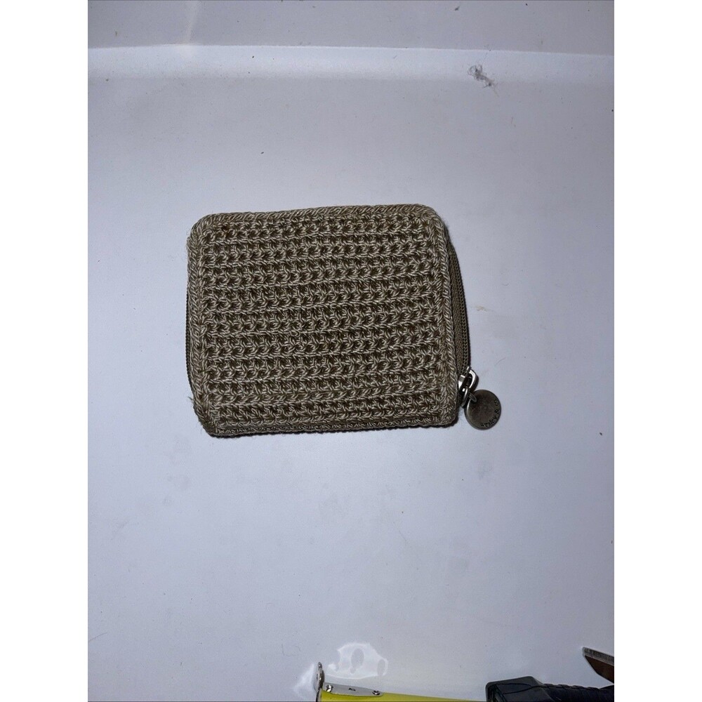 Wesley & Co. Crochet Wallet 3.5 in x 4.5 in Tan